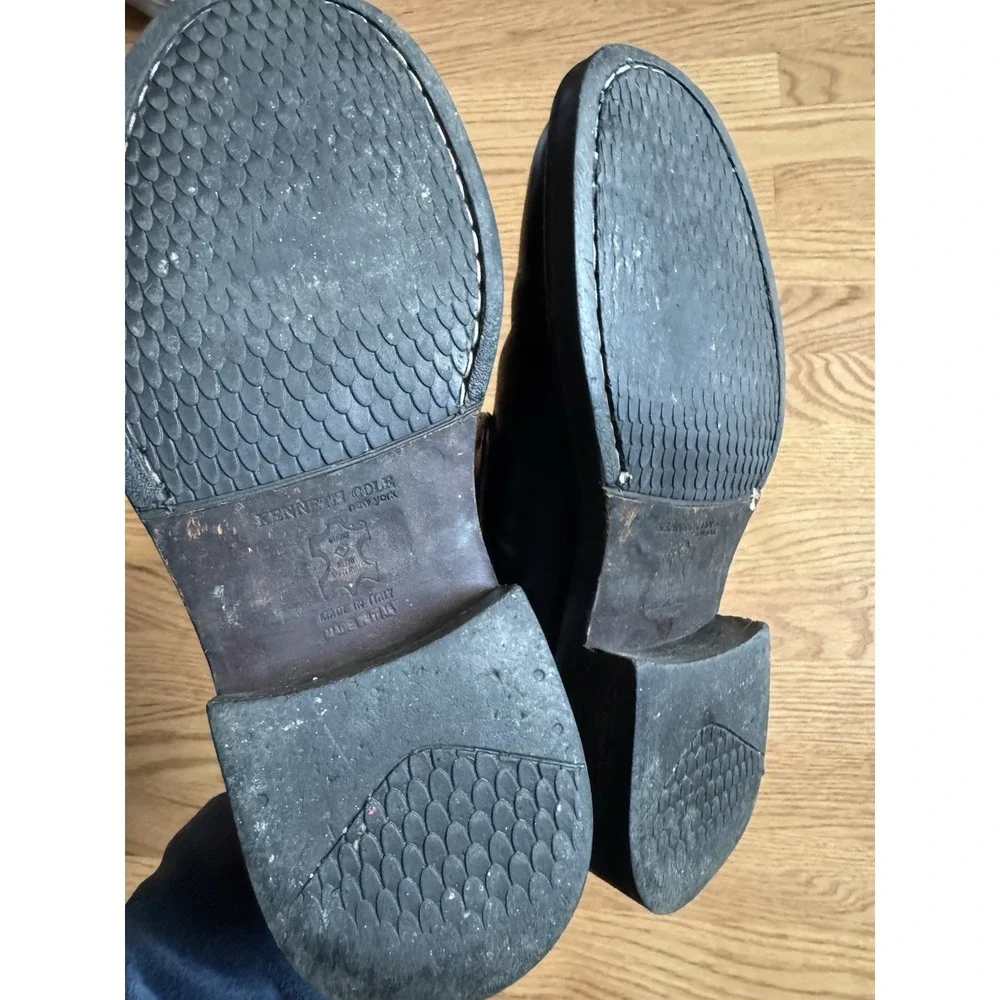 Kenneth Cole Dress Shoe Men's Size 8 Loafers‎ Side Buckle Made In Italy